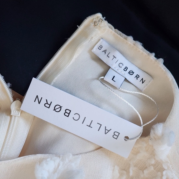 Baltic Born Cream Textured Midi Dress - Picture 3 of 4